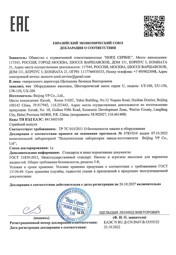 BJVP EAC Certification